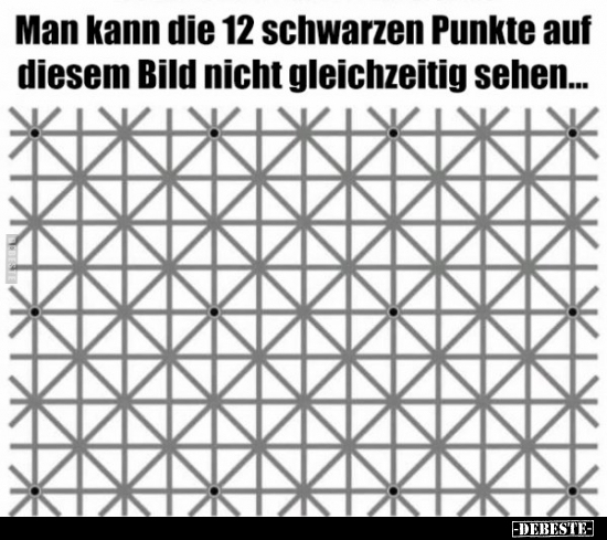 Man kann die 12 schwarzen Punkte auf diesem Bild nicht.. - Lustige Bilder | DEBESTE.de
