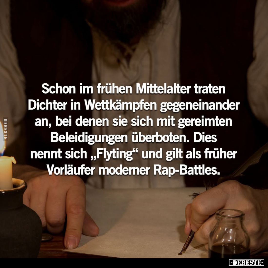 Schon im frühen Mittelalter traten Dichter in Wettkämpfen gegeneinander an, bei denen sie sich mit gereimten Beleidigungen üb...