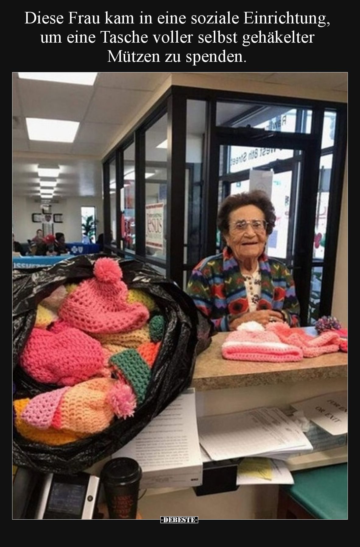 Diese Frau kam in eine soziale Einrichtung, um eine Tasche.. - Lustige Bilder | DEBESTE.de