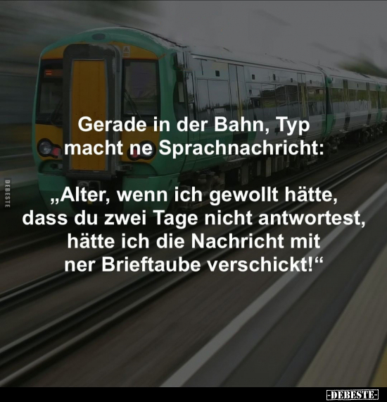 Gerade in der Bahn, Typ macht ne Sprachnachricht.. - Lustige Bilder | DEBESTE.de