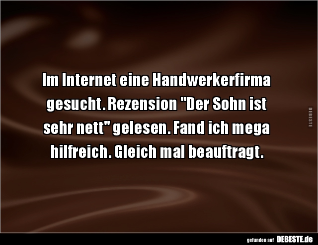 Im Internet eine Handwerkerfirma  gesucht... - Lustige Bilder | DEBESTE.de