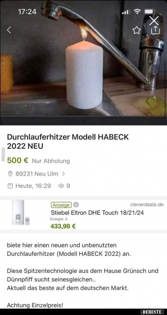 Durchlauferhitzer Modell HABECK 2022 NEU.. - Lustige Bilder | DEBESTE.de