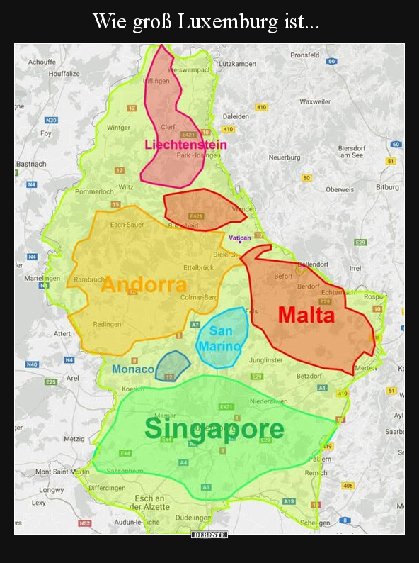 Wie groß Luxemburg ist... - Lustige Bilder | DEBESTE.de