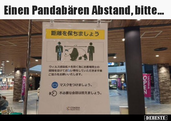 Einen Pandabären Abstand, bitte... - Lustige Bilder | DEBESTE.de