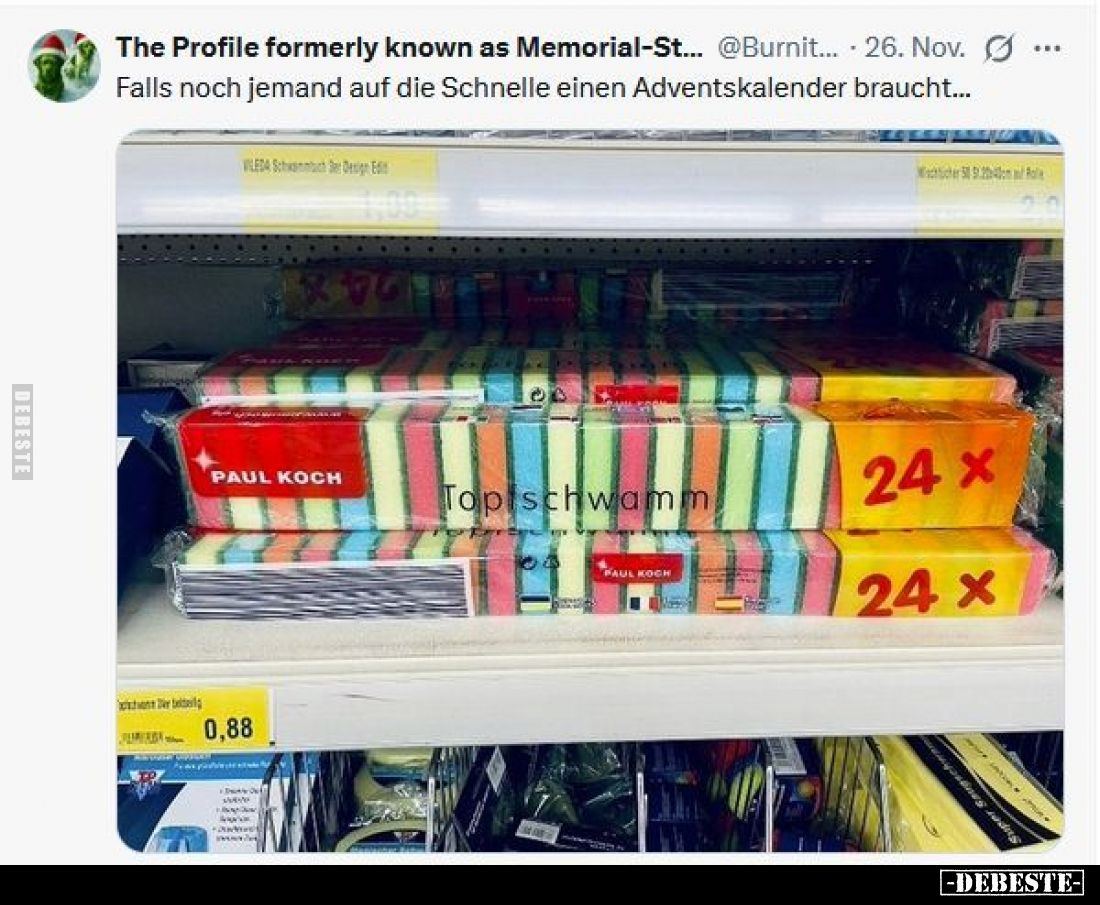 Falls noch jemand auf die Schnelle einen Adventskalender braucht...