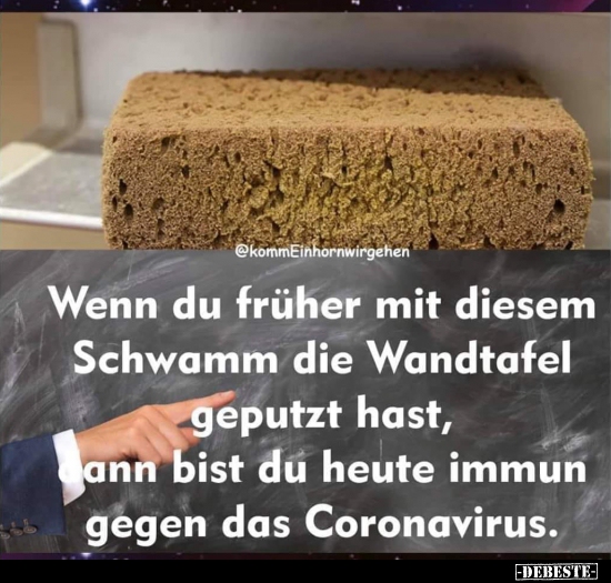 Wenn du früher mit diesem Schwamm die Wandtafel geputzt.. - Lustige Bilder | DEBESTE.de