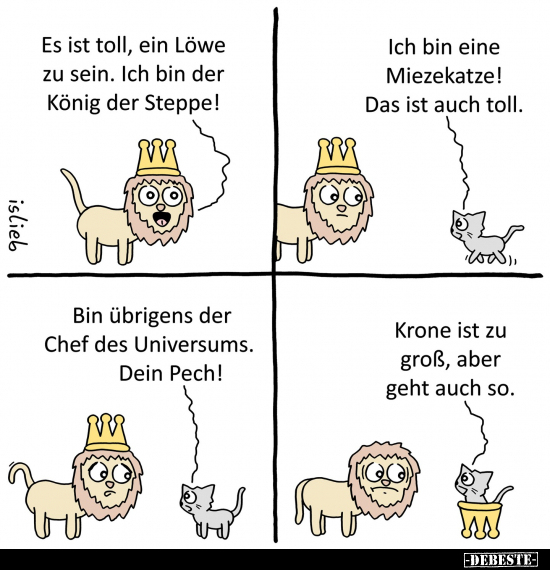 Es ist toll, ein Löwe zu sein. Ich bin der König der Steppe!.. - Lustige Bilder | DEBESTE.de