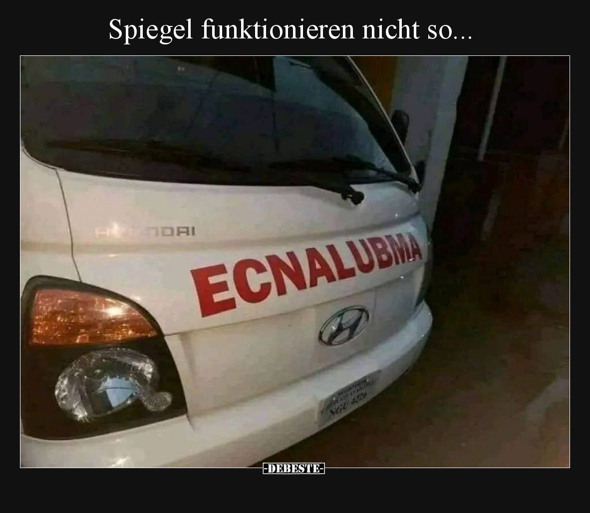 Spiegel funktionieren nicht so.