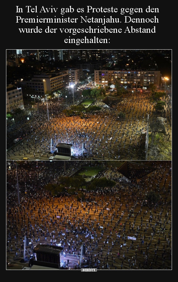 In Tel Aviv gab es Proteste gegen den Premierminister..