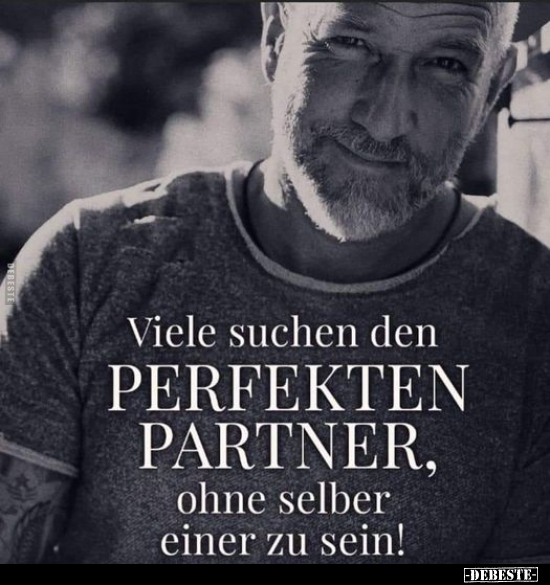 Viele suchen den PERFEKTEN PARTNER, ohne selber einer zu.. - Lustige Bilder | DEBESTE.de