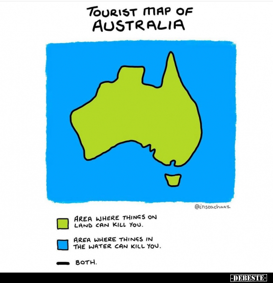 Tourist map of Australia.. - Lustige Bilder | DEBESTE.de