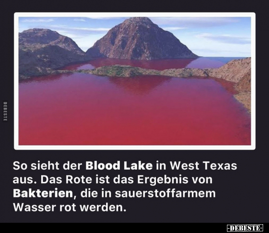 So sieht der Blood Lake in West Texas aus.. - Lustige Bilder | DEBESTE.de