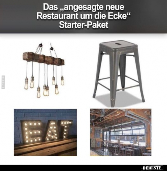 Das "angesagte neue Restaurant um die Ecke" Starter-Paket