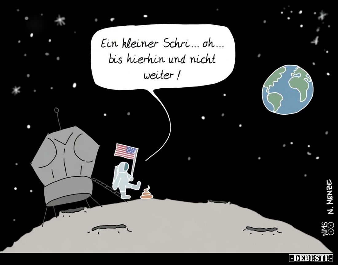 Ein kleiner Schri... oh... bis hierhin und nicht weiter !