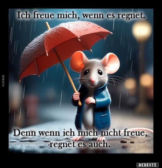 Ich freue mich, wenn es regnet.. - Lustige Bilder | DEBESTE.de
