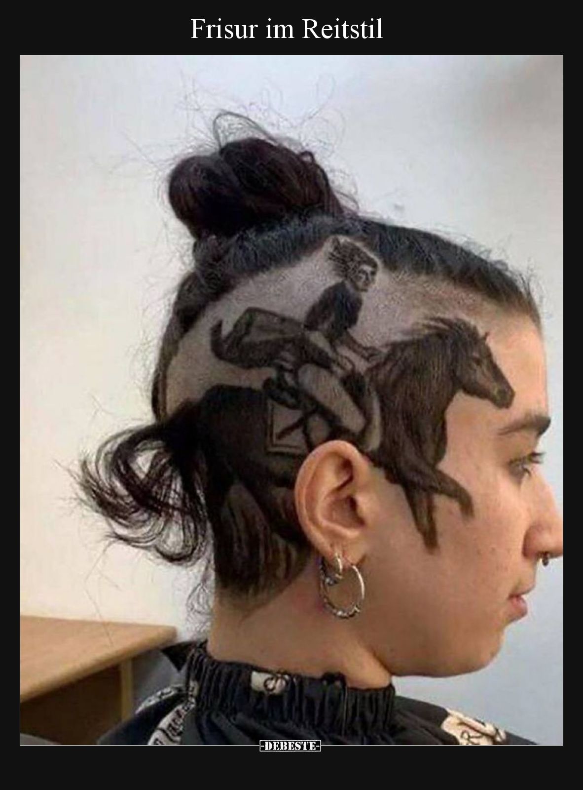 Frisur im Reitstil