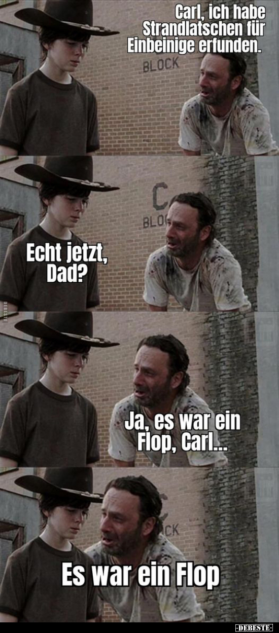 Carl, ich habe Strandlatschen für Einbeinige.. - Lustige Bilder | DEBESTE.de