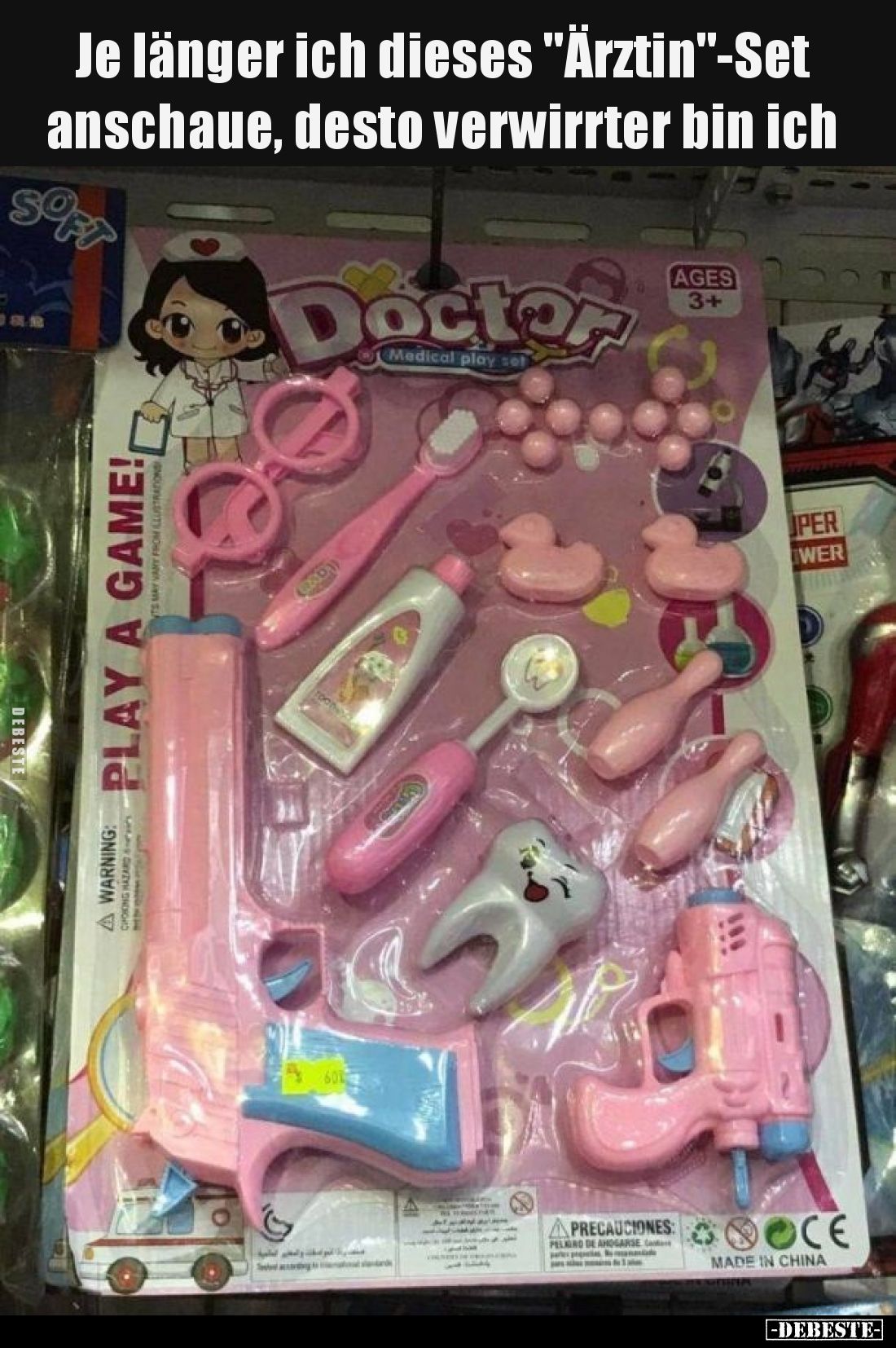 Je länger ich dieses "Ärztin"-Set anschaue, desto verwirrter bin ich.