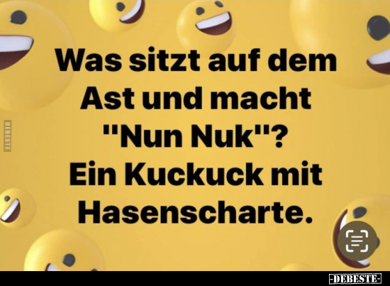 Was sitzt auf dem Ast und macht "Nun Nuk"?.. - Lustige Bilder | DEBESTE.de