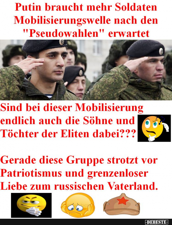 Putin und die Söhne und Töchter der russischen Eliten - Lustige Bilder | DEBESTE.de