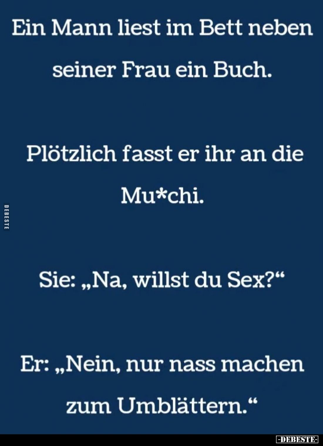 Ein Mann liest im Bett neben seiner Frau ein.. - Lustige Bilder | DEBESTE.de