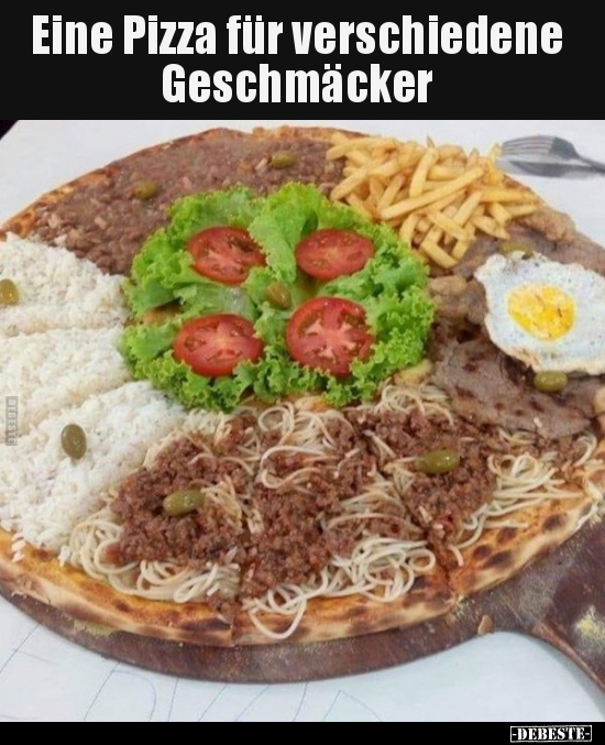 Eine Pizza für verschiedene Geschmäcker.. - Lustige Bilder | DEBESTE.de