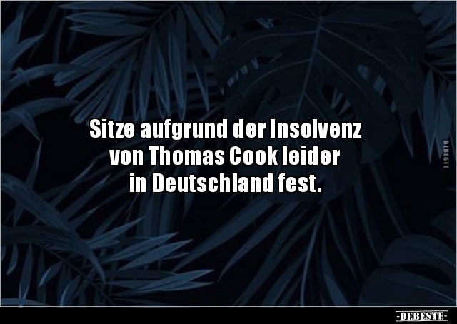 Sitze aufgrund der Insolvenz von Thomas Cook leider in.. - Lustige Bilder | DEBESTE.de