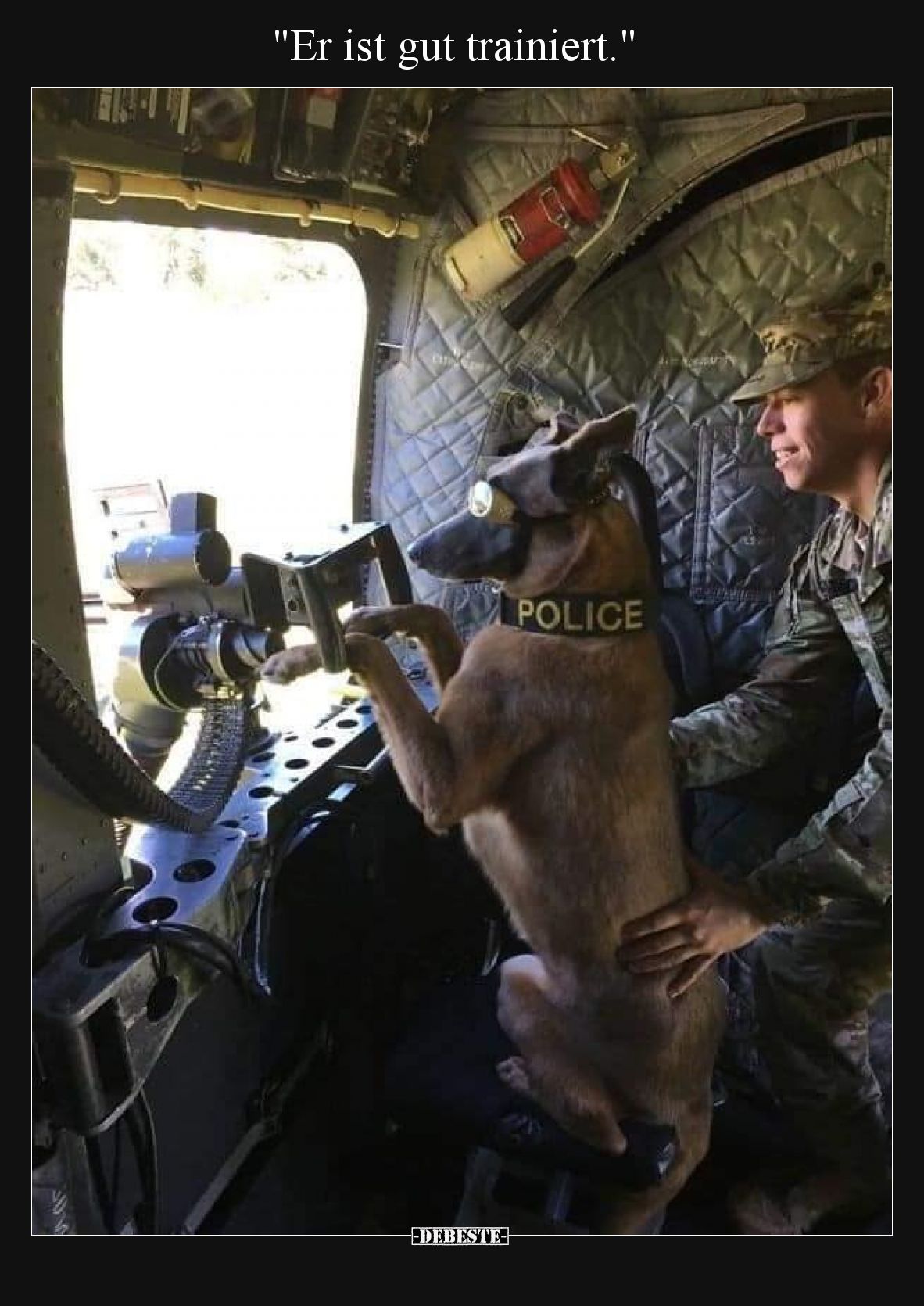 Er ist gut trainiert.