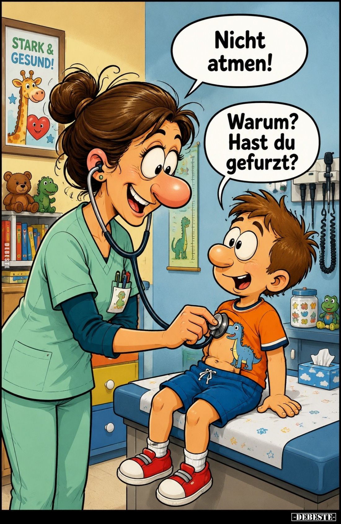 Nicht atmen! -
Warum?
Hast du gefurzt?
