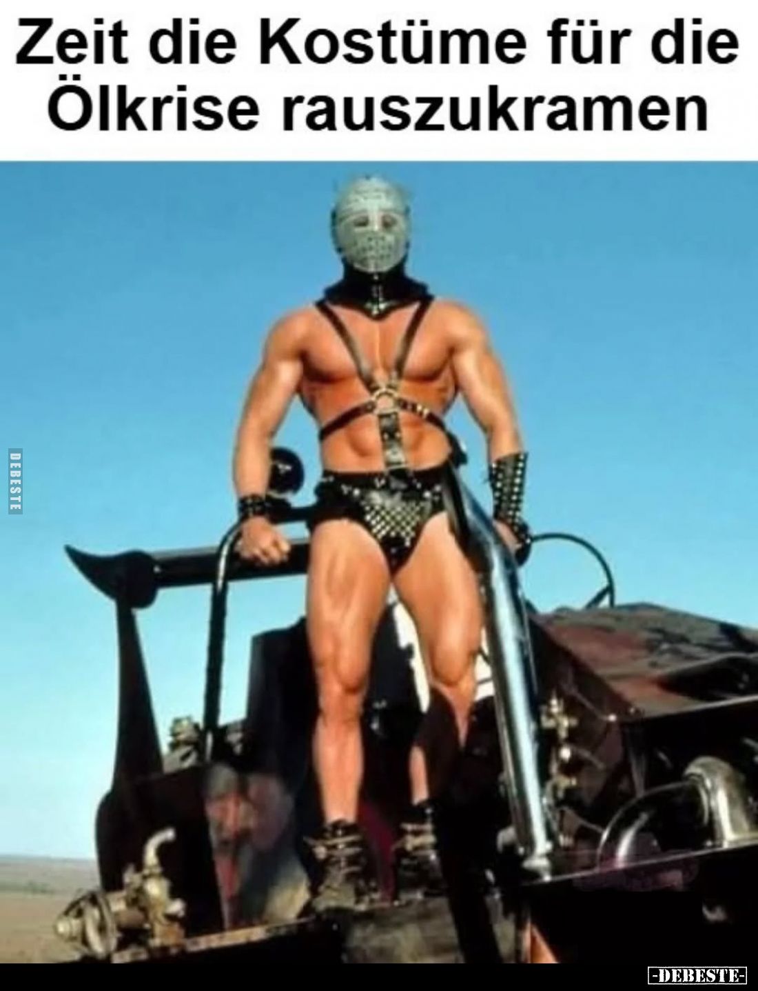 Zeit die Kostüme für die Ölkrise rauszukramen