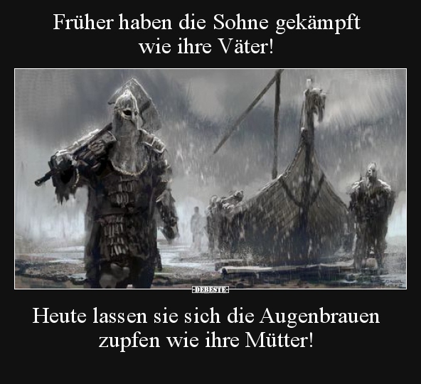 Früher haben die Sohne gekämpft wie ihre Väter!.. - Lustige Bilder | DEBESTE.de