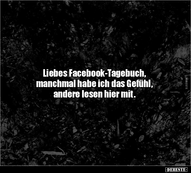 Liebes Facebook-Tagebuch, manchmal habe ich.. - Lustige Bilder | DEBESTE.de