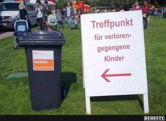 Treffpunkt für verloren gegangene Kinder..