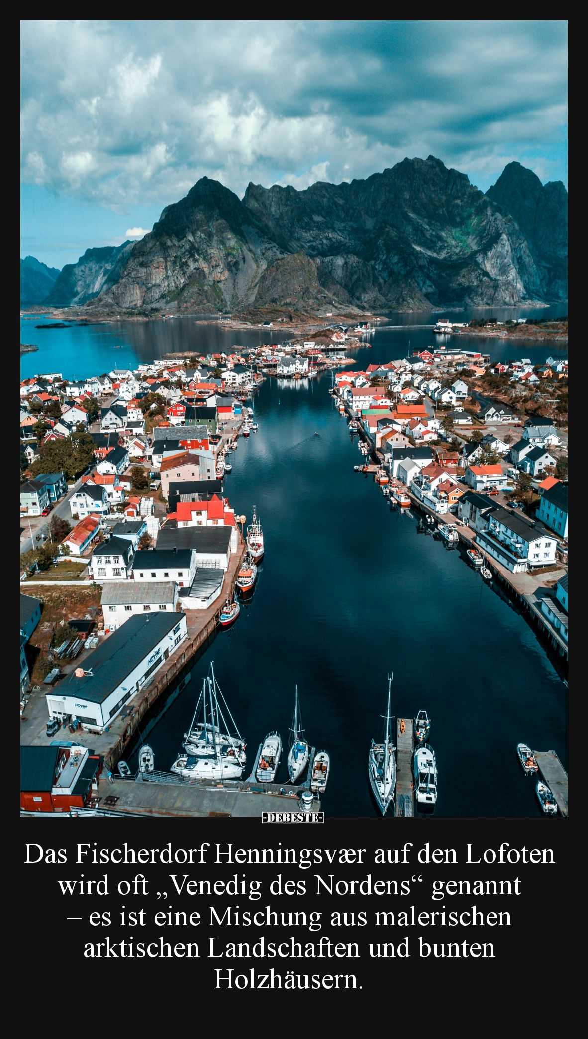 Das Fischerdorf Henningsvær auf den Lofoten wird oft „Venedig des Nordens“ genannt – es ist eine Mischung aus malerischen ark...