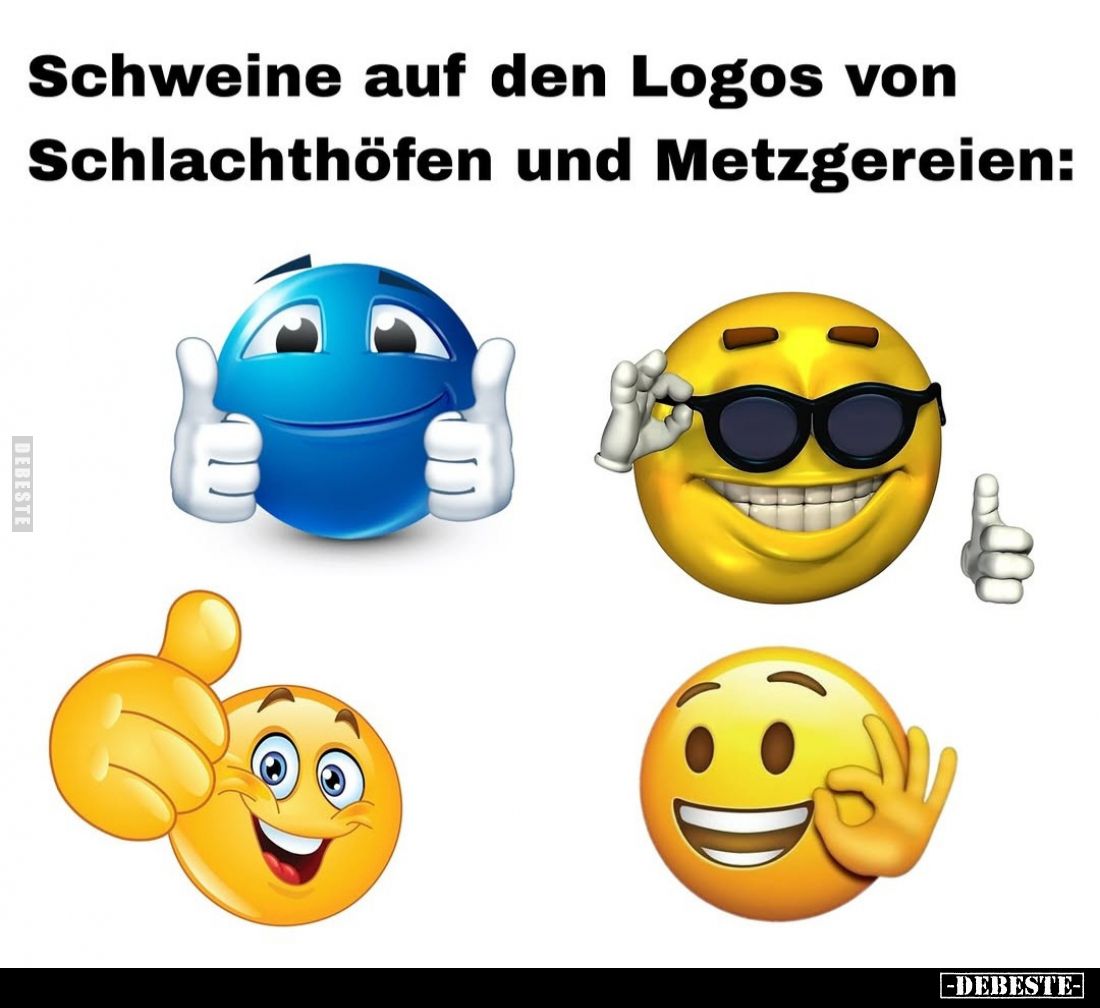 Schweine auf den Logos von Schlachthöfen und Metzgereien: