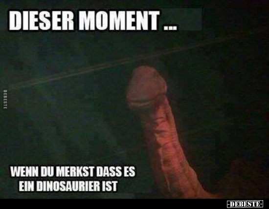 Dieser Moment... Wenn du merkst, dass es ein Dinosaurier.. - Lustige Bilder | DEBESTE.de