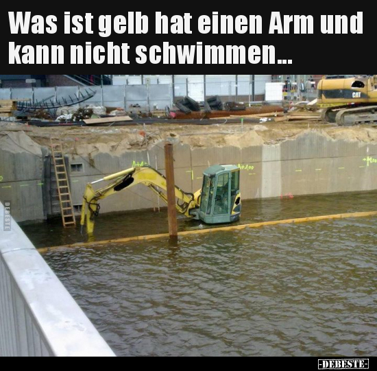 Was ist gelb hat einen Arm und kann nicht schwimmen... - Lustige Bilder | DEBESTE.de