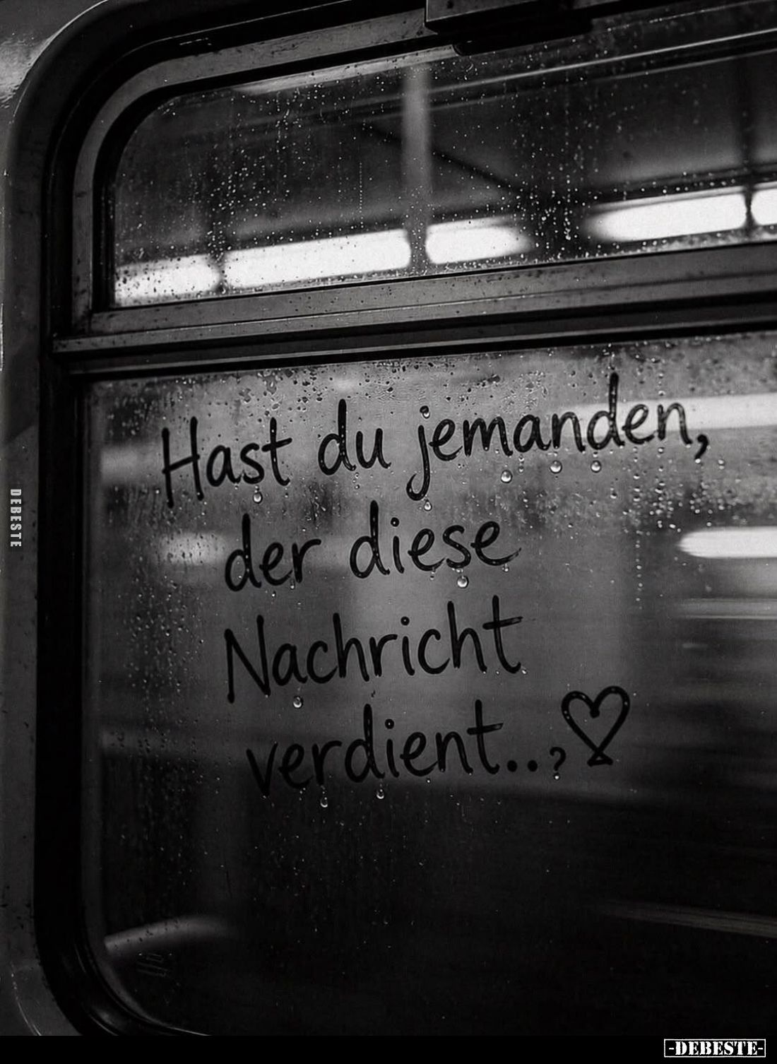 Hast du jemanden, der diese Nachricht verdient.