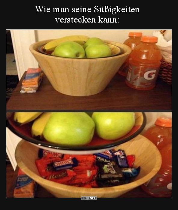 Wie man seine Süßigkeiten  verstecken kann.. - Lustige Bilder | DEBESTE.de