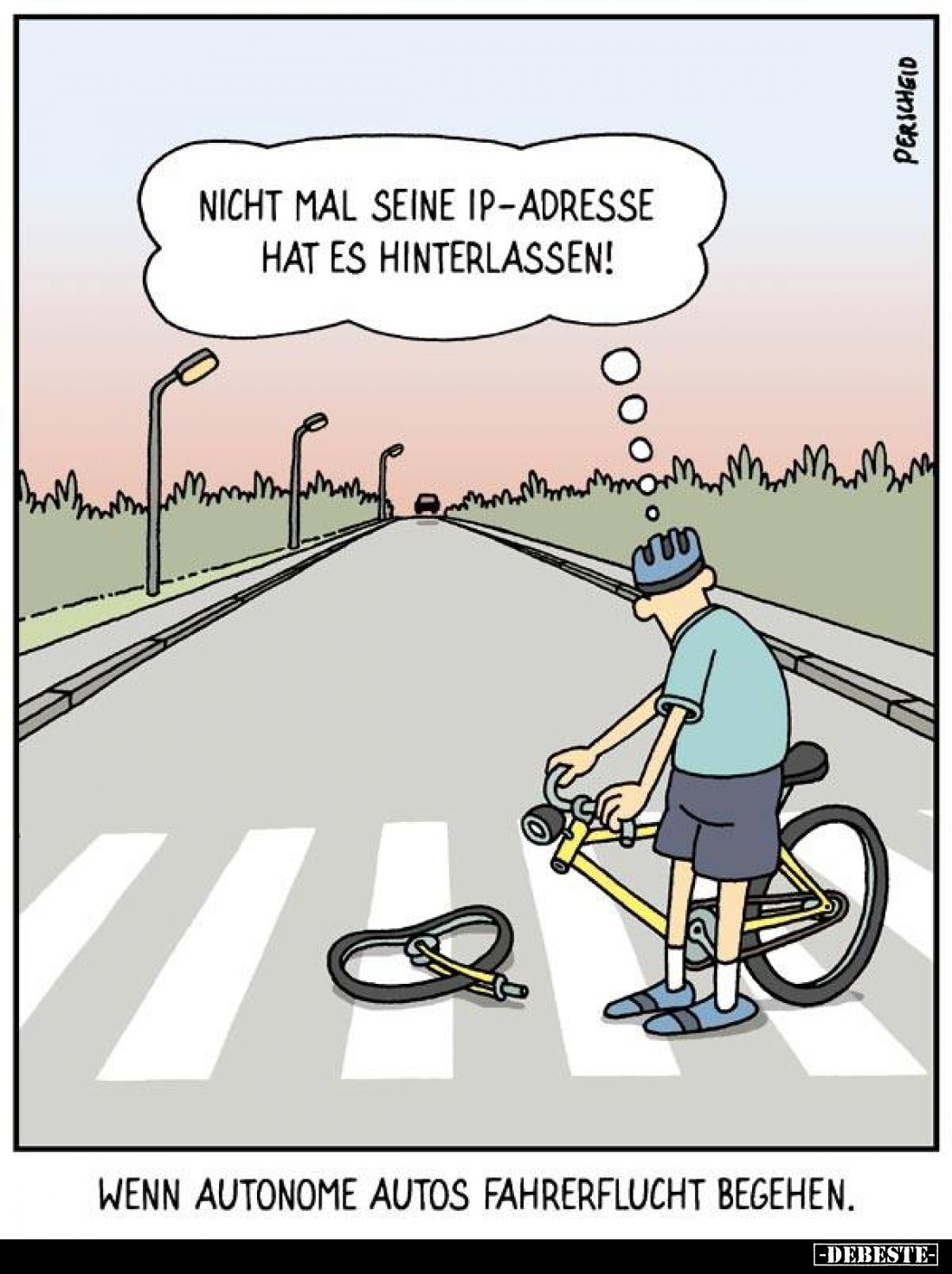 Wenn autonome Autos Fahrerflucht begehen. - Nicht mal seine IP-adresse hat es hinterlassen!