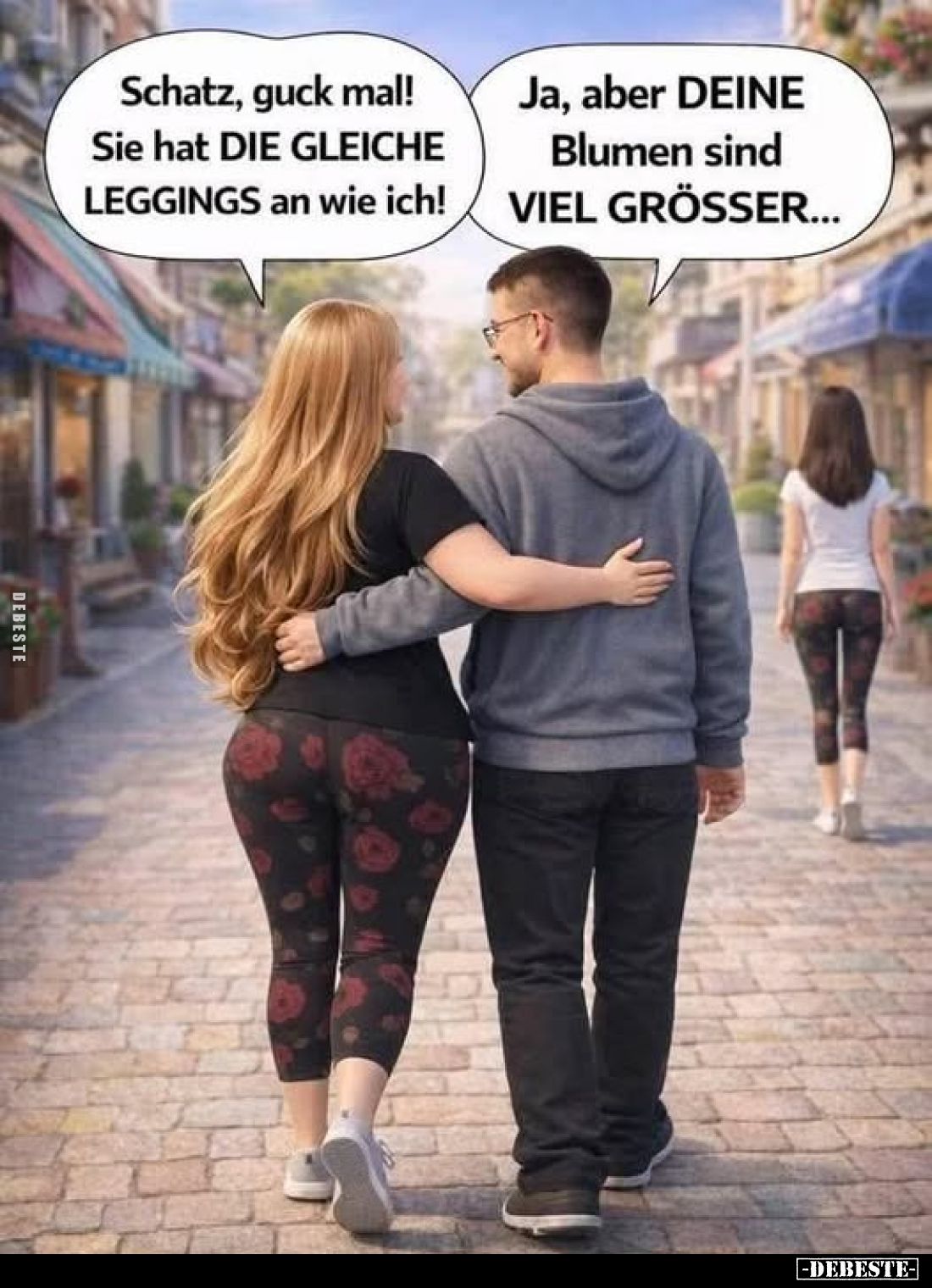 Schatz, guck mal! Sie hat DIE GLEICHE LEGGINGS an wie.. - Lustige Bilder | DEBESTE.de