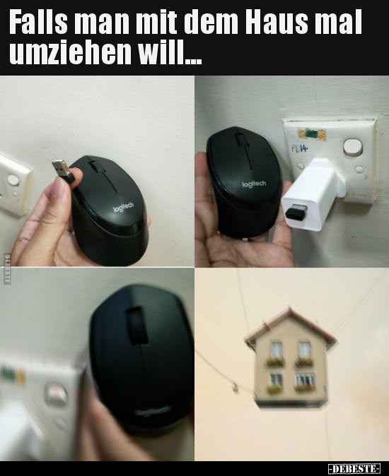 Falls man mit dem Haus mal umziehen will... - Lustige Bilder | DEBESTE.de