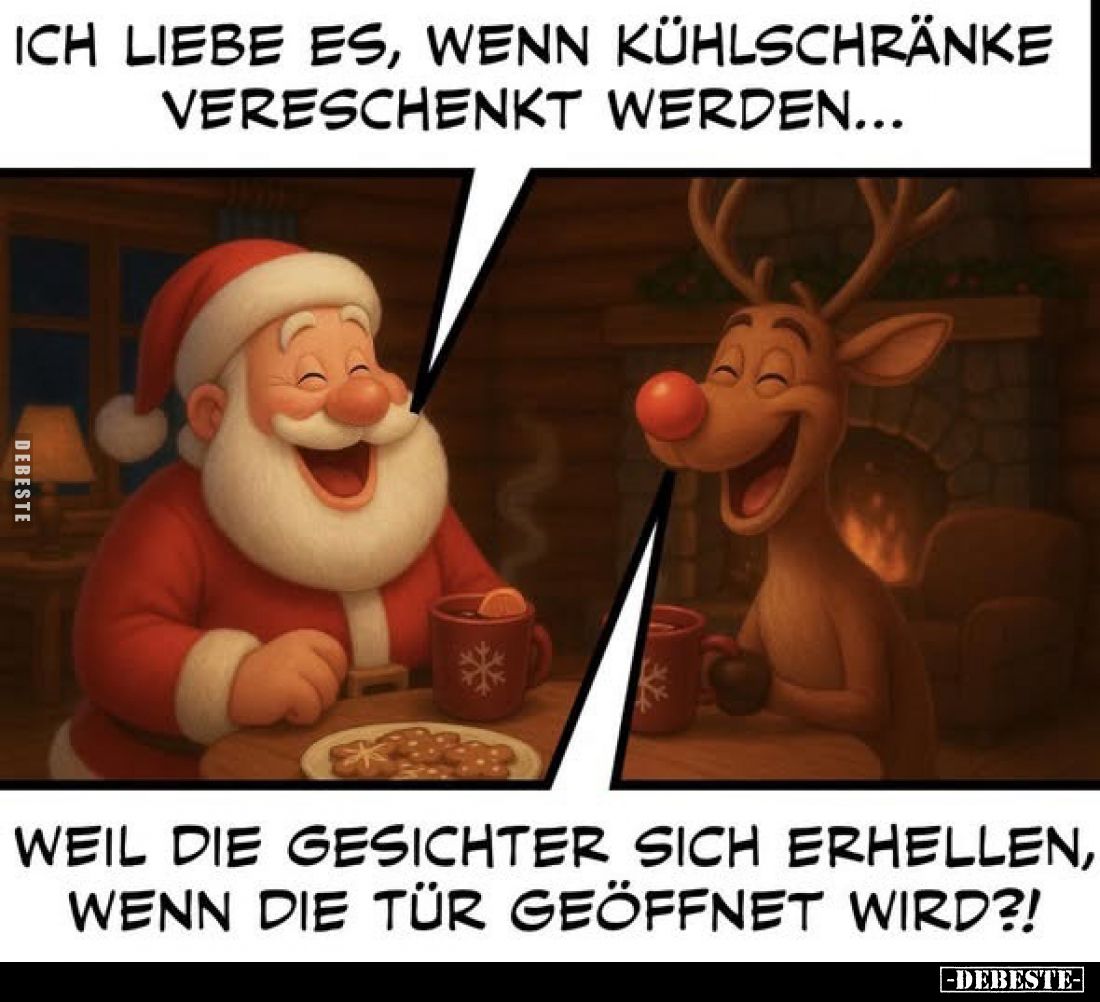 Ich liebe es, wenn Kühlschränke verschenkt werden...
-
Weil die Gesichter sich erhellen, wenn die Tür geöffnet wird?!