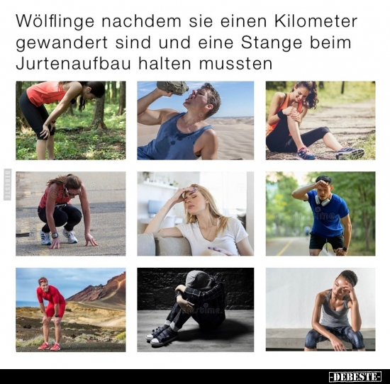 Wölflinge nachdem sie einen Kilometer gewandert sind und.. - Lustige Bilder | DEBESTE.de