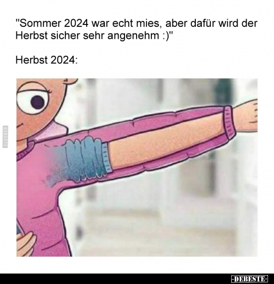 "Sommer 2024 war echt mies, aber dafür wird der Herbst.." - Lustige Bilder | DEBESTE.de