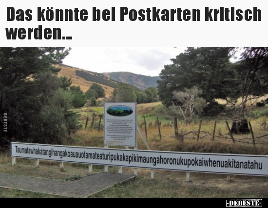 Das könnte bei Postkarten kritisch werden... - Lustige Bilder | DEBESTE.de