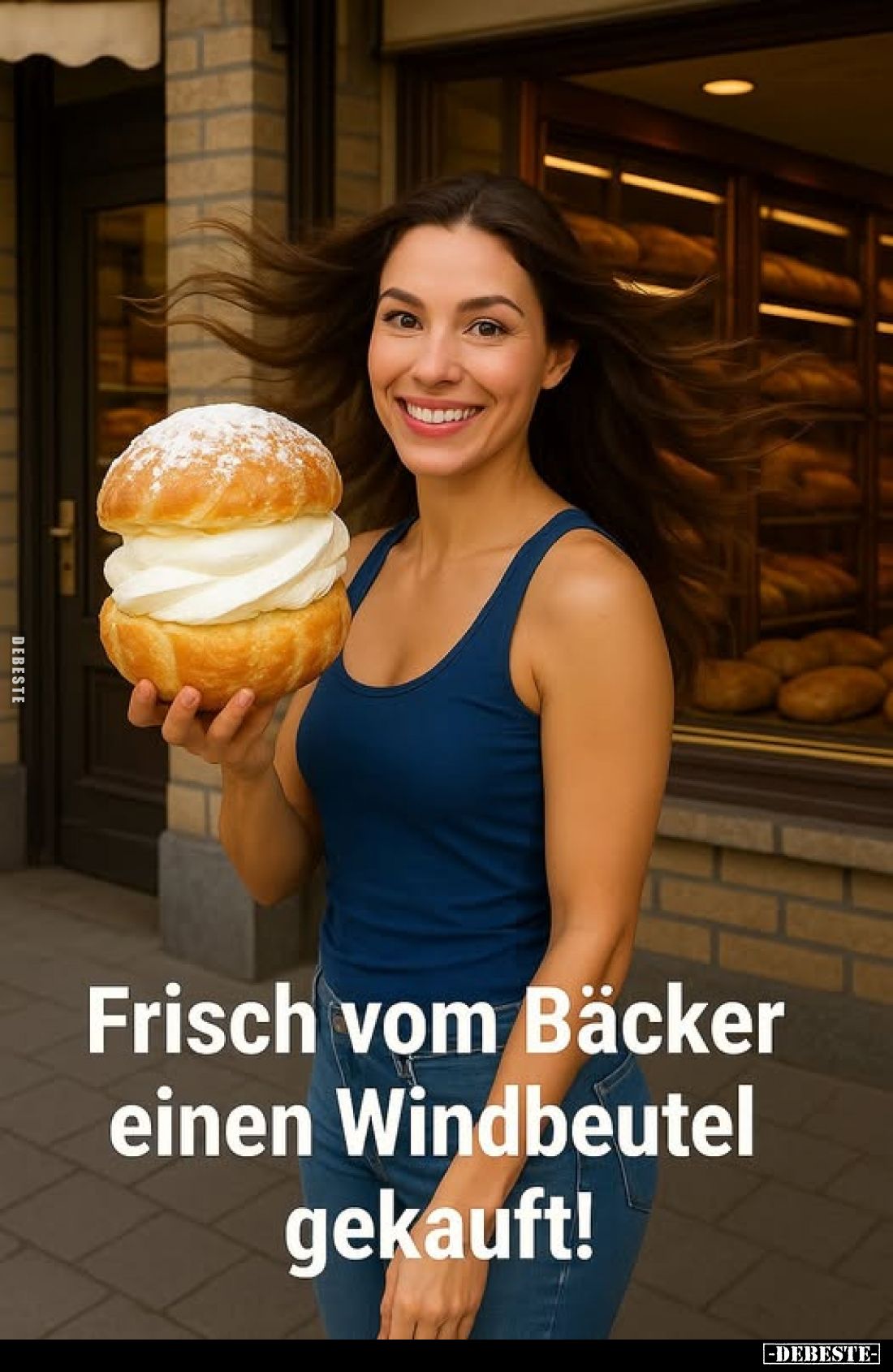 Frisch vom Bäcker einen Windbeutel gekauft!