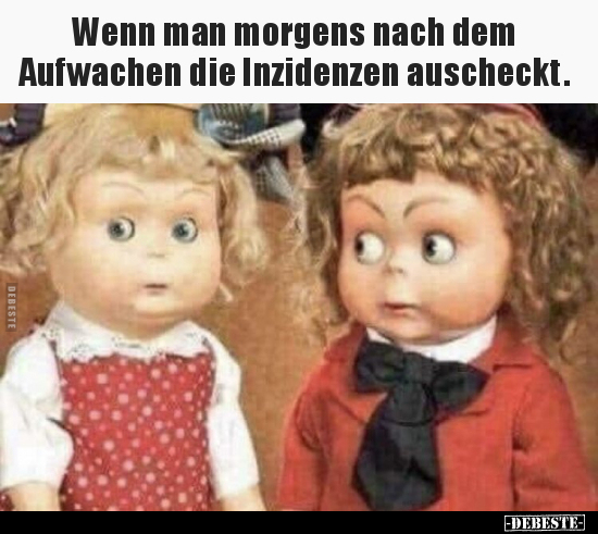 Wenn man morgens nach dem Aufwachen die Inzidenzen..