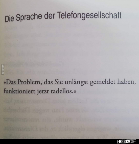 Die Sprache der Telefongesellschaft..
