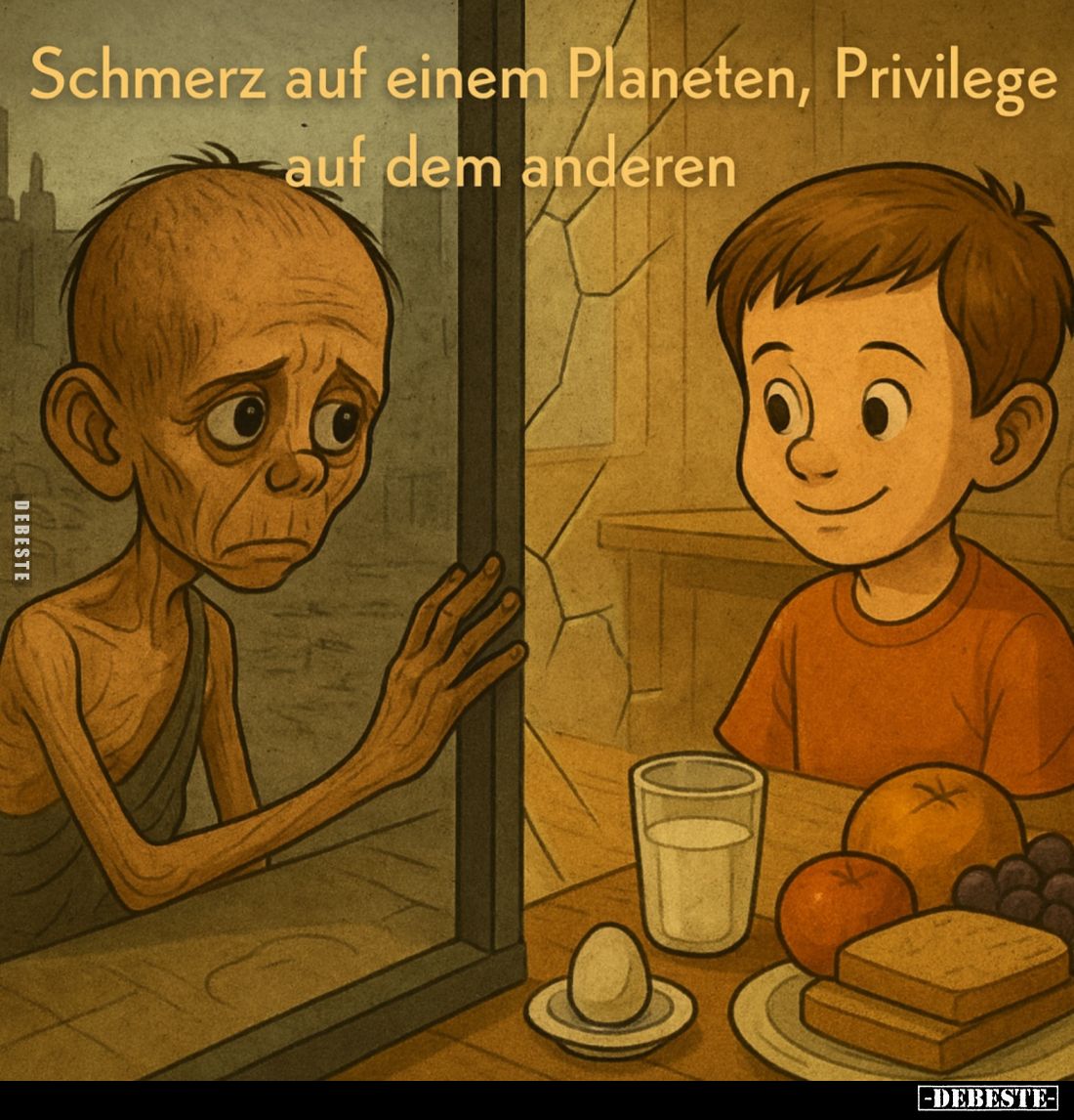 Schmerz auf einem Planeten, Privilege auf dem anderen.